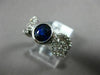 ESTATE 2.41CT ROUND DIAMOND & SAPPHIRE 18KT WHITE GOLD 3D BEZEL ENGAGEMENT RING