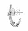 1.70CT DIAMOND 18KT WHITE GOLD 3D SNOWFLAKE STARBURST UMBRELLA HANGING EARRINGS