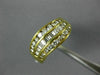 ESTATE WIDE .90CT DIAMOND 18KT YELLOW GOLD 3D CLASSIC THREE ROW ANNIVERSARY RING