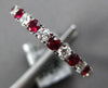 ESTATE 1.49CT DIAMOND & AAA RUBY 18KT WHITE GOLD 2.5mm ETERNITY ANNIVERSARY RING
