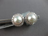 EXTRA LARGE 1.2CT DIAMOND & SOUTH SEA PEARL 18K WHITE & 14K YELLOW GOLD EARRINGS