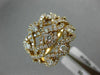 ESTATE LARGE 2.09CT ROUND DIAMOND 18KT ROSE GOLD 3D MULTI ROW INFINITY LOVE RING