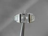 ESTATE 1.8CT DIAMOND 14K WHITE GOLD GRADUATING SEMI MOUNT ENGAGEMENT RING #21143