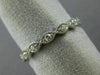 ESTATE .20CT DIAMOND 14KT WHITE GOLD 3D MARQUISE SHAPE FILIGREE ANNIVERSARY RING