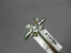 ANTIQUE .16CT DIAMOND 14KT WHITE GOLD 3D FLOWER SEMI MOUNT ENGAGEMENT RING 14766