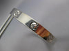 ESTATE CARTIER 18KT WHITE GOLD 3D CLASSIC SOLID LOVE BANGLE BRACELET