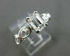 ESTATE EGL 2.24CT EMERALD CUT DIAMOND 18K W GOLD ENGAGEMENT RING I VS2 7X5 21171