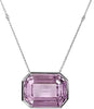 EXTRA LARGE 87.75CT DIAMOND & AAA KUNZITE 18KT WHITE GOLD OCTAGON LOVE NECKLACE