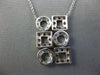 .55CT DIAMOND & AAA PINK SAPPHIRE 14KT WHITE GOLD 3D SQUARE & ROUND FUN NECKLACE
