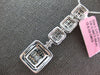 LARGE 2.55CT DIAMOND 18KT WHITE GOLD BAGUETTE ELONGATED SQUARE FLOATING PENDANT