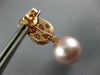 3.77CT DIAMOND & AAA SAPPHIRE & SOUTH SEA PEARL 18KT ROSE GOLD HANGING EARRINGS