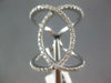 ESTATE EXTRA LARGE .91CT DIAMOND 14KT WHITE GOLD 3D LOVE KNOT INFINITY FUN RING