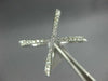 ESTATE LARGE .61CT DIAMOND 18KT WHITE GOLD 3D CLASSIC X LOVE FUN RING