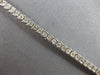 ESTATE 4.0CT DIAMOND 14KT WHITE GOLD 3D ROUND SEMI BEZEL CHANNEL TENNIS BRACELET