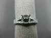 ESTATE .68CT DIAMOND 14KT WHITE GOLD 3D ROUND SEMI MOUNT ENGAGEMENT RING #2004