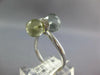 ESTATE 5.03CT DIAMOND & AAA GREEN AMETHYST 14KT WHITE GOLD 3D CLASSIC FUN RING