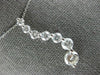 ESTATE LARGE 2.21CT DIAMOND 14KT WHITE GOLD ROUND 7 STONE JOURNEY PENDANT #18485