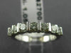 ESTATE 1.05CT DIAMOND 14KT WHITE GOLD 3D 7 STONE CHANNEL ANNIVERSARY RING #22469
