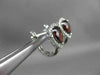 ESTATE 2.10CT DIAMOND & AAA GARNET 14KT WHITE GOLD HALO HEART LEVERBACK EARRINGS