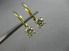 ESTATE .70CT DIAMOND 14K YELLOW GOLD HANGING STUD LEVERBACK EARRINGS G VVS 21294