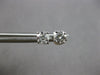 ESTATE .50CT DIAMOND 14KT WHITE GOLD 3D ROUND 4 PRONG SCREWBACK STUD EARRINGS