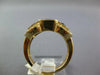 LARGE 2.66CT DIAMOND & AAA SAPPHIRE 14K YELLOW GOLD EMERALD CUT & ROUND FUN RING