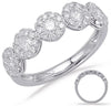 ESTATE .81CT DIAMOND 14KT WHITE GOLD 3D MULTI FLOWER FILIGREE MILGRAIN FUN RING