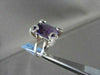 ANTIQUE WIDE 17.52CTW AAA AMETHYST EMERALD CUT & DIAMOND 18KT WHITE GOLD RING