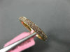 ESTATE .54CT PINK DIAMOND 18K ROSE GOLD 3 ROW ETERNITY WEDDING ANNIVERSARY RING