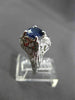 ANTIQUE 1.77CT OLD MINE DIAMOND & AAA SAPPHIRE PLATINUM COCKTAIL RING #11183
