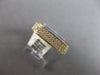 .35CT DIAMOND 14K YELLOW GOLD CLASSIC 3 ROW PAVE SQUARE WEDDING ANNIVERSARY RING