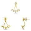.38CT DIAMOND 14KT YELLOW GOLD 3D CLASSIC MULTI TEAR DROP FUN HANGING EARRINGS