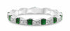 ESTATE .73CT DIAMOND & AAA TSAVORITE 14K WHITE GOLD 3D BAMBOO ETERNITY LOVE RING