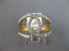 ESTATE WIDE .70CT DIAMOND 14KT 2 TONE GOLD 3D CLASSIC LOVE KNOT FUN RING