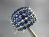 LARGE 3.77CT DIAMOND & AAA SAPPHIRE 18KT WHITE GOLD MULTI ROW ANNIVERSARY RING