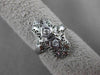 ANTIQUE WIDE & LONG .06CT DIAMOND 14KT WHITE GOLD FILIGREE ART DECO RING #19669