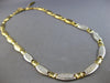 WIDE & LONG 1.82CT DIAMOND 14KT 2 TONE GOLD OVAL SEMI ETERNITY TENNIS NECKLACE