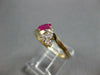 .45CT DIAMOND & AAA RUBY 14KT YELLOW GOLD OVAL & ROUND CRISS CROSS RING #27660