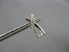 ESTATE .38CT DIAMOND 14KT WHITE GOLD 3D CRISS CROSS X CLIP ON HANGING EARRINGS