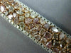 ESTATE LARGE 22.84CT MULTI COLOR DIAMOND 18KT WHITE & ROSE GOLD TENNIS BRACELET