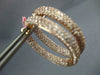 LARGE 6.08CT PINK DIAMOND 18KT ROSE GOLD MULTI ROW INSIDE OUT 3D HOOP EARRINGS
