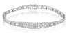 ESTATE .15CT DIAMOND 14KT WHITE GOLD 3D OPEN FILIGREE CUFF TENNIS BRACELET
