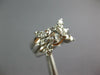 ANTIQUE .61CT DIAMOND 14KT WHITE GOLD ROUND FLOWER INSERT ENGAGEMENT RING #27066