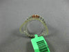 ESTATE .68CT DIAMOND 18KT WHITE & ROSE GOLD FLOWER TENNIS ETERNITY FLEXIBLE RING