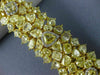 LARGE 52.92CT WHITE & FANCY YELLOW DIAMOND 18KT TWO TONE GOLD 3D TENNIS BRACELET
