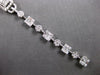EXTRA LARGE 4.13CT DIAMOND 18K WHITE GOLD ROUND & BAGUETTE MULTI SQUARE BRACELET