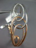 1.0CT DIAMOND 14KT WHITE & ROSE GOLD 3D LOVE KNOT CUFF FLEXIBLE BANGLE BRACELET