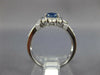 ESTATE LARGE 2.29CT DIAMOND & AAA SAPPHIRE 18KT WHITE GOLD OVAL ENGAGEMENT RING