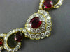 ESTATE LARGE 36.0CT DIAMOND & AAA RUBY 18KT WHITE & YELLOW GOLD CHOKER NECKLACE