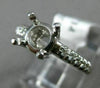 ESTATE .35CT DIAMOND PLATINUM 3D CLASSIC ROUND SEMI MOUNT ENGAGEMENT RING #2077